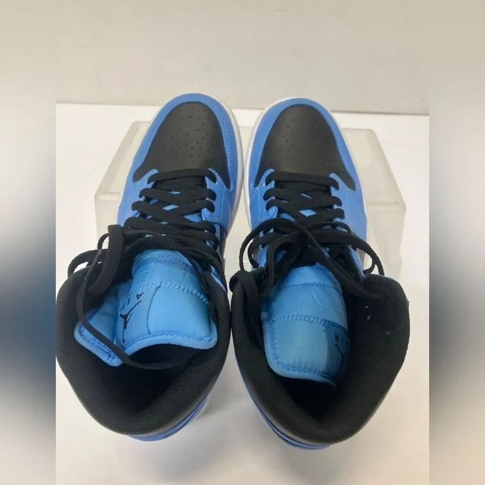Nike Mens Air Jordan 1 Mid University Blue High Top Sneakers 8